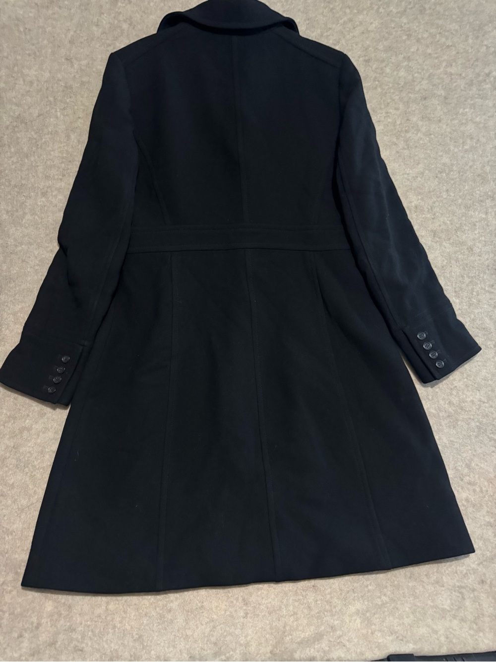 J.Crew Woman's Wool Blend Long Coat Size 16 Classic Black - Picture 6 of 7